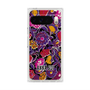 プレミアムスクエアケース with Pixelsnap［ ANNA SUI - ガーデンフワラー - マゼンタ ］