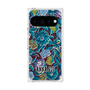プレミアムスクエアケース with Pixelsnap［ ANNA SUI - ガーデンフワラー - シアン ］