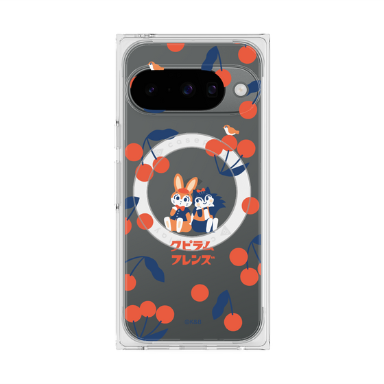 プレミアムスクエアケース with Pixelsnap［ クピラムフレンズ - チェリー ］