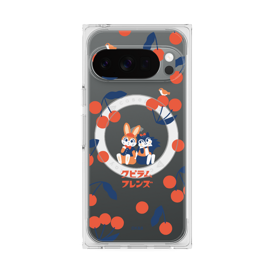 プレミアムスクエアケース with Pixelsnap［ クピラムフレンズ - チェリー ］