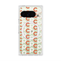 プレミアムスクエアケース with Pixelsnap［ オリジナル - CASEPLAYイニシャル総柄 - オレンジ ］