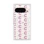 プレミアムスクエアケース with Pixelsnap［ オリジナル - CASEPLAYイニシャル総柄 - ピンク ］