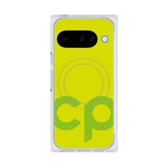 プレミアムスクエアケース with Pixelsnap［ オリジナル - CASEPLAYイニシャル - グリーン ］