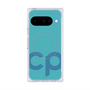 プレミアムスクエアケース with Pixelsnap［ オリジナル - CASEPLAYイニシャル - ライトブルー ］