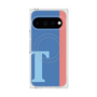 プレミアムスクエアケース with Pixelsnap［ オリジナル - initial color line - T blue ］