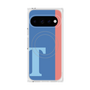 プレミアムスクエアケース with Pixelsnap［ オリジナル - initial color line - T blue ］