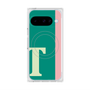 プレミアムスクエアケース with Pixelsnap［ オリジナル - initial color line - T green ］