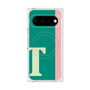 プレミアムスクエアケース with Pixelsnap［ オリジナル - initial color line - T green ］