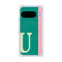 プレミアムスクエアケース with Pixelsnap［ オリジナル - initial color line - U green ］