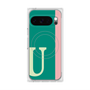 プレミアムスクエアケース with Pixelsnap［ オリジナル - initial color line - U green ］