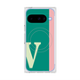プレミアムスクエアケース with Pixelsnap［ オリジナル - initial color line - V green ］