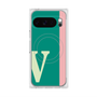 プレミアムスクエアケース with Pixelsnap［ オリジナル - initial color line - V green ］