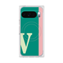 プレミアムスクエアケース with Pixelsnap［ オリジナル - initial color line - V green ］