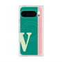 プレミアムスクエアケース with Pixelsnap［ オリジナル - initial color line - V green ］