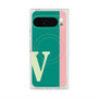 プレミアムスクエアケース with Pixelsnap［ オリジナル - initial color line - V green ］