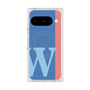 プレミアムスクエアケース with Pixelsnap［ オリジナル - initial color line - W blue ］