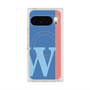 プレミアムスクエアケース with Pixelsnap［ オリジナル - initial color line - W blue ］