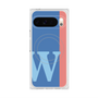 プレミアムスクエアケース with Pixelsnap［ オリジナル - initial color line - W blue ］
