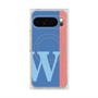 プレミアムスクエアケース with Pixelsnap［ オリジナル - initial color line - W blue ］