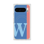 プレミアムスクエアケース with Pixelsnap［ オリジナル - initial color line - W blue ］