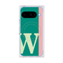 プレミアムスクエアケース with Pixelsnap［ オリジナル - initial color line - W green ］