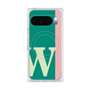 プレミアムスクエアケース with Pixelsnap［ オリジナル - initial color line - W green ］