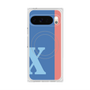 プレミアムスクエアケース with Pixelsnap［ オリジナル - initial color line - X blue ］