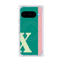 プレミアムスクエアケース with Pixelsnap［ オリジナル - initial color line - X green ］