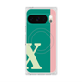プレミアムスクエアケース with Pixelsnap［ オリジナル - initial color line - X green ］