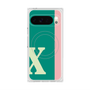 プレミアムスクエアケース with Pixelsnap［ オリジナル - initial color line - X green ］