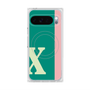 プレミアムスクエアケース with Pixelsnap［ オリジナル - initial color line - X green ］
