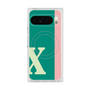 プレミアムスクエアケース with Pixelsnap［ オリジナル - initial color line - X green ］