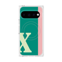 プレミアムスクエアケース with Pixelsnap［ オリジナル - initial color line - X green ］