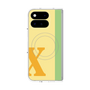 プレミアムスクエアケース with Pixelsnap［ オリジナル - initial color line - X yellow ］