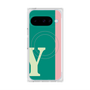 プレミアムスクエアケース with Pixelsnap［ オリジナル - initial color line - Y green ］