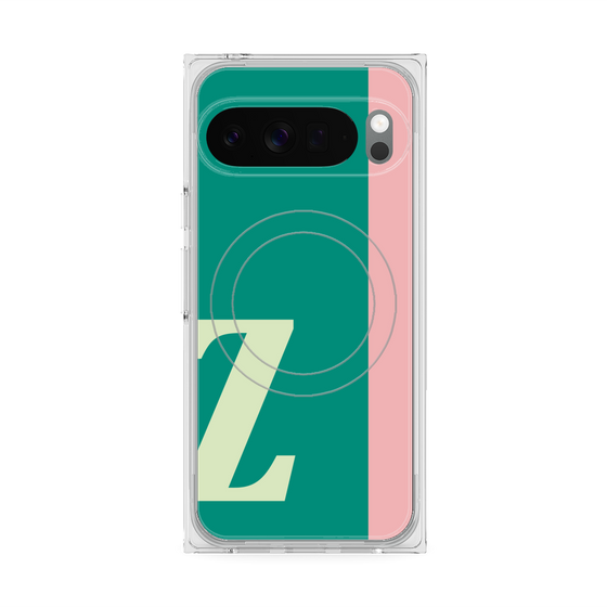 プレミアムスクエアケース with Pixelsnap［ オリジナル - initial color line - Z green ］
