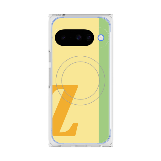 プレミアムスクエアケース with Pixelsnap［ オリジナル - initial color line - Z yellow ］