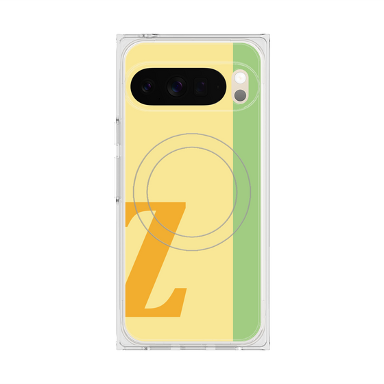 プレミアムスクエアケース with Pixelsnap［ オリジナル - initial color line - Z yellow ］