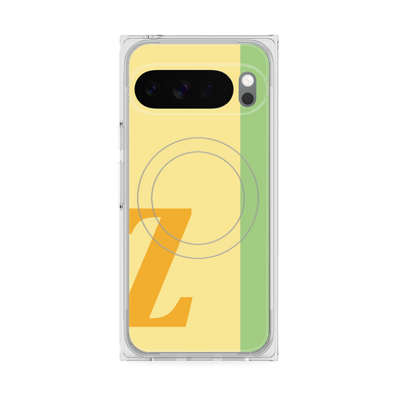 プレミアムスクエアケース with Pixelsnap［ オリジナル - initial color line - Z yellow ］