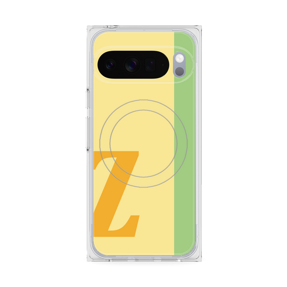 プレミアムスクエアケース with Pixelsnap［ オリジナル - initial color line - Z yellow ］