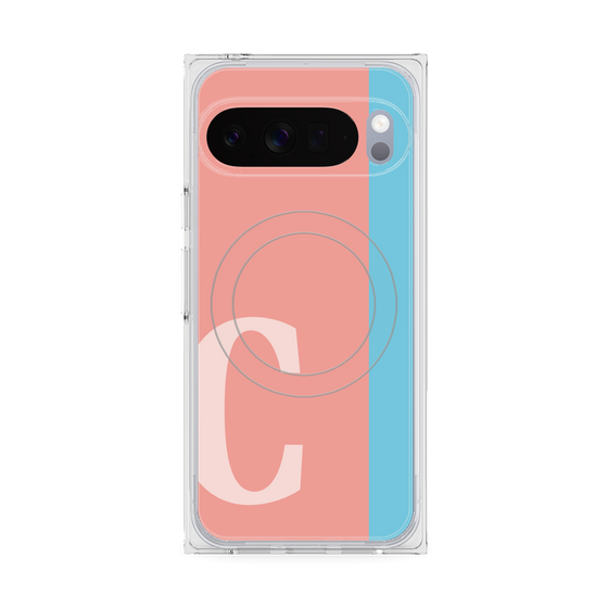 プレミアムスクエアケース with Pixelsnap［ オリジナル - initial color line - C pink ］
