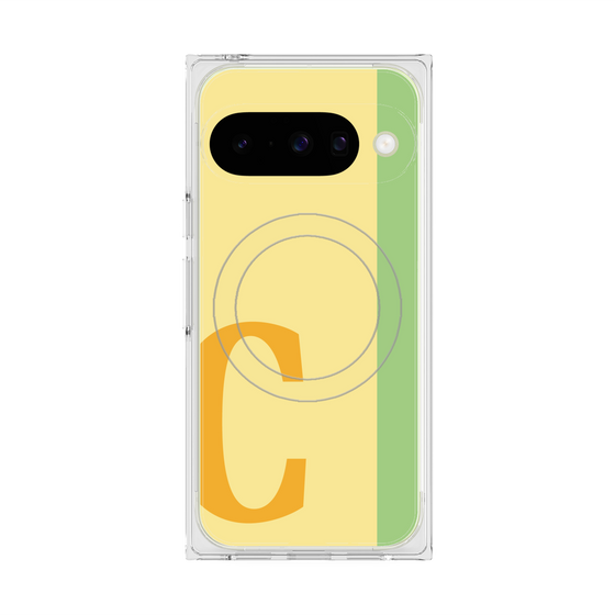 プレミアムスクエアケース with Pixelsnap［ オリジナル - initial color line - C yellow ］