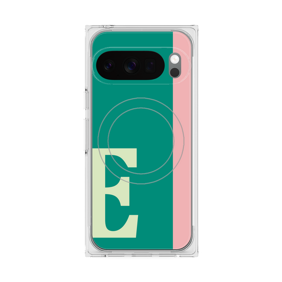 プレミアムスクエアケース with Pixelsnap［ オリジナル - initial color line - E green ］