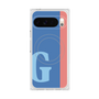 プレミアムスクエアケース with Pixelsnap［ オリジナル - initial color line - G blue ］
