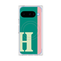 プレミアムスクエアケース with Pixelsnap［ オリジナル - initial color line - H green ］