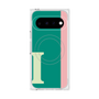 プレミアムスクエアケース with Pixelsnap［ オリジナル - initial color line - I green ］