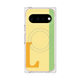 プレミアムスクエアケース with Pixelsnap［ オリジナル - initial color line - L yellow ］