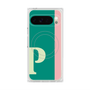 プレミアムスクエアケース with Pixelsnap［ オリジナル - initial color line - P green ］