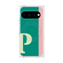 プレミアムスクエアケース with Pixelsnap［ オリジナル - initial color line - P green ］