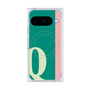プレミアムスクエアケース with Pixelsnap［ オリジナル - initial color line - Q green ］